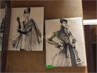 Pair of Fashion Canvas Artworks - 16 x 20