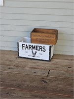 Farmer's & Fish box. Vintage country decor