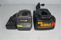 Ryobi and Dewalt Battery Chargers