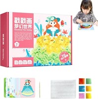 (N) Fabric Art Frenzy For Kids, Poke Art DIY Toys,