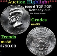 ***Auction Highlight*** 1996-d Kennedy Half Dollar