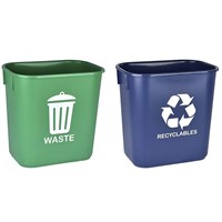 NEW $37 Wastebasket Bin, 2Pcs