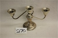 Weighted Sterling 3 Section Candlestick Holder