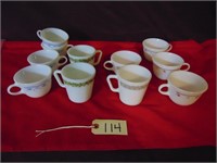 Lot of 11 Pyrex Mugs & Tea Cups
