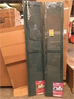2 Pack of 2 Green Shutters 13 7/8'' x 70 5/8''