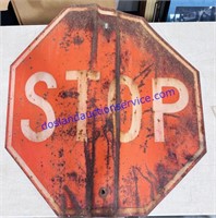 Large Bent Stop Sign 30”