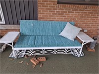 Vintage glider 88" long with cushions and cover
