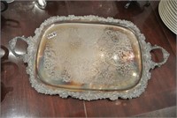 Silverplate On Copper Serving Tray