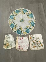 Vintage Assorted Floral Handkerchiefs