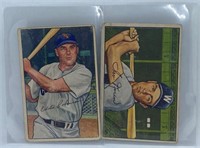 1952 Bowman Cards Eddie Robinson and Irv Noren