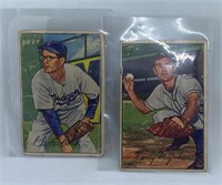 1952 Bowman Cards Clyde king and Hank Majeski