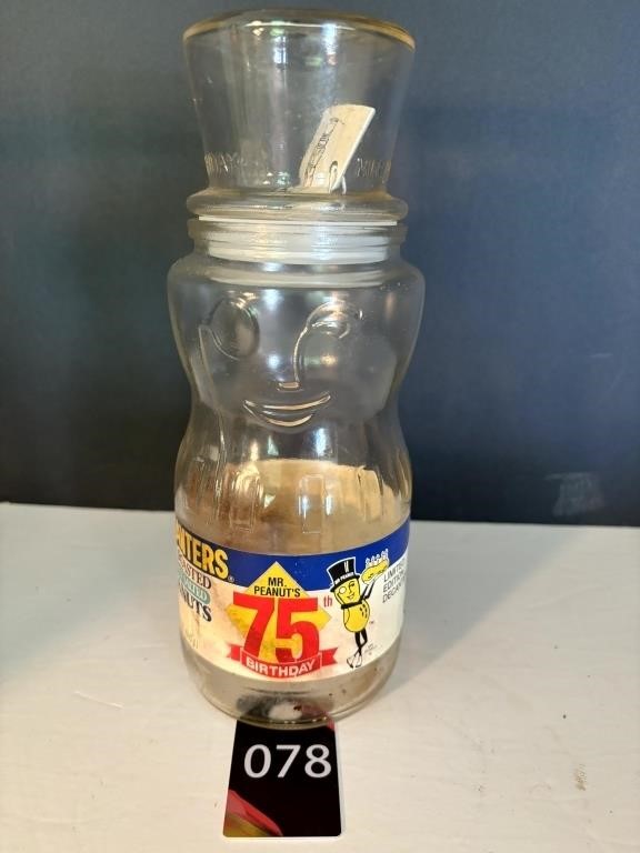 75th Birthday Ltd Ed Planters Peanuts Decanter