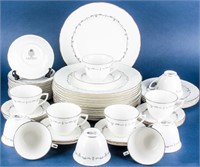 Royal Worcester China Silver Chantilly 54 Pc.