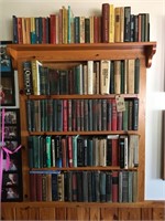 5 shelves of books