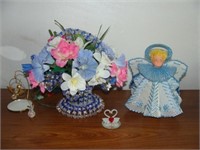 Plastic  Angel and Center Piece