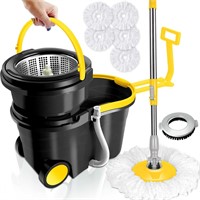 Masthome Mop & Bucket Set, 5 Refills, 1 Brush