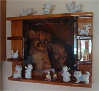 Shelf with Bunnies, Angels, Cats and Such