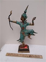 Metal archer statue