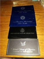 Lot of 3 Eisenhower dollar uncirculated sets and