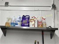 Wall Shelf Stainless with Cleaning Products