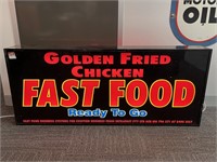Golden Fried Chicken Fast Food Double Sided Light