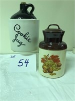 "Little Brown Jug"and "Cream Can" Cookie Jars