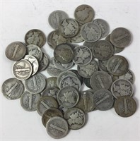 1920’S Mercury Dimes , 90% Silver Coins. 1 Roll