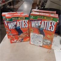 Four sealed vintage Wheaties boxes with Tiger