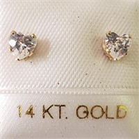 $140 14K  CZ Earrings