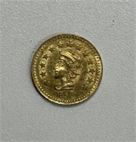 1858 1/2 CALIFORNIA GOLD COIN