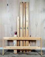 Base et tête de lit double en bois IKEA Neiden *