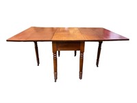 Early Kentucky cherry long drop leaf dining t