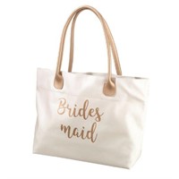 $32 - (2) Lillian Rose Bridesmaid Tote Bag, Cream