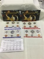 Two 1995 US Mint Uncirculated Coin Sets