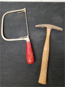 Vintage Tack hammer and coping saw