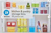 iDESIGN Kitchen and Pantry Storage Bins, 18-Pc Set