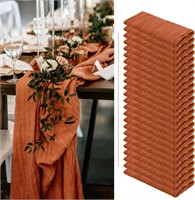 24 Pack Terracotta Cheesecloth Table Runner 10Ft B