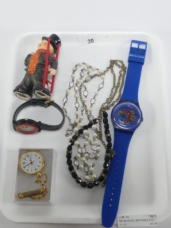 NECKLACES, WATCHES ETC.