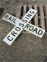 TWO PIECE "RAILROAD CROSSING" SIGN