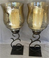 Pier 1 Wrought Candle Holders Flameless Candles