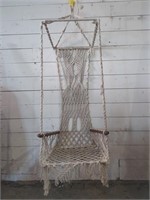 Hanging Macrame Porch Chair Swing