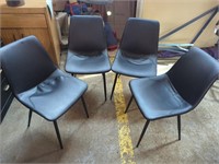 Modern Dining Chairs, Black, Set of Four, Great