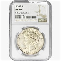 1926-S Silver Peace Dollar NGC MS64+ Bellas COLL.