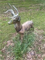 Concrete buck yard ornament with broken tail