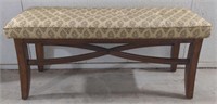 (AM) Wooden Upholstered Accent Bench-Wobbles .
