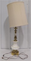 (G) Decorative Metal and Ceramic Table Lamp. 38"