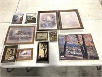 12 Assorted Decorative Pictures and Prints