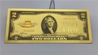 U.S Collectible Gold Bill