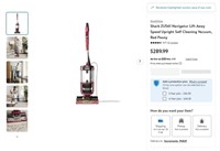 E4500  SharkNinja Navigator Lift-Away Vacuum Red