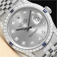 Rolex Men Datejust Sapphire Diamond Watch